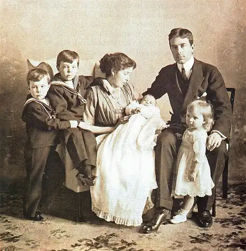 Наследный принц Густав Адольф с первой женой Маргаритой Коннаутской в 1912&nbsp;году