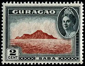 Саба, 2 цента&nbsp;(Mi #200; NVPH #160)