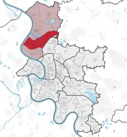 Положение Лохаузена на карте Дюссельдорфа