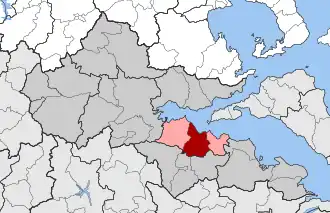 Карта общины: 1 — Камена-Вурла 2 — Айос-Констандинос, Молос