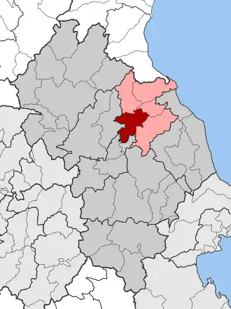 Карта общины:&nbsp; — Макрихорион&nbsp; — Амбелакия, Гони, Като-Олимбос, Несон