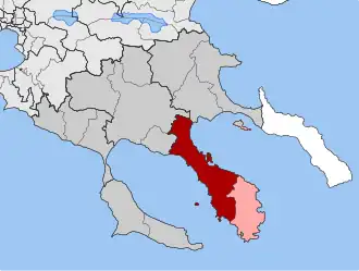 Карта общины:&nbsp;1 — Ситония&nbsp;2 — Торони