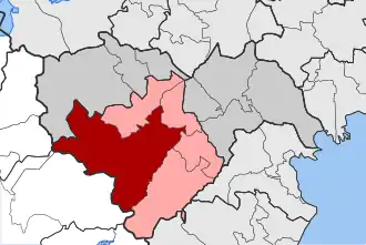 Карта общины:&nbsp; — Верия&nbsp; — по часовой стрелке: Доврас, Апостолос-Павлос, Вергина, Македонида
