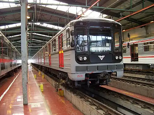 Поезд 81-717.1/81-714.1 в депо