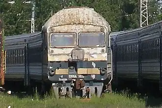 ДР1А-168 в депо Засулаукс — первый ДР1А с угловатой кабиной