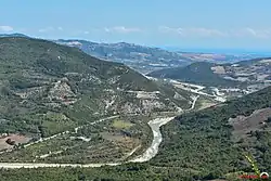 Панорама низовья долины Триньо. Вид на северо-восток из Монтемитро.