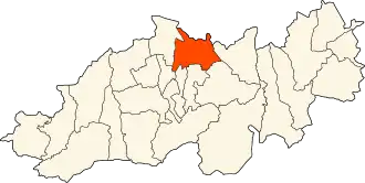Расположение коммуны на карте вилайета.