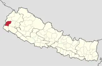 Даделдхура на карте