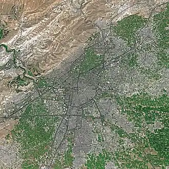 Оазис Гута, окружающий Дамаск в виде полумесяца