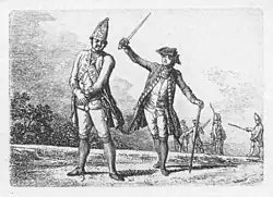 Военные штрафы. Как честный человек терпит побои. Книжная иллюстрация. 1885