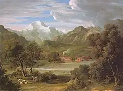 Долина Лаутербрунн. 1821. Бумага, акварель