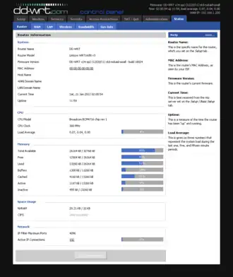 Веб-интерфейс DD-WRT v24 sp2 beta