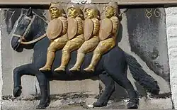 4 сына Эмона на одной лошади