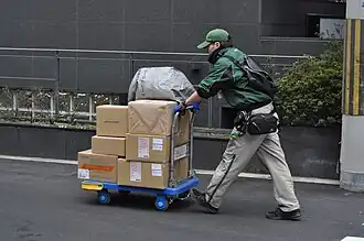 Четырёхколёсная платформенная тележка