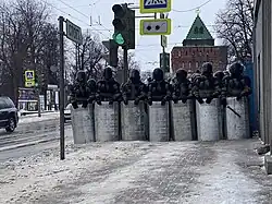 ОМОН на площади Минина и Пожарского в Нижнем Новгороде