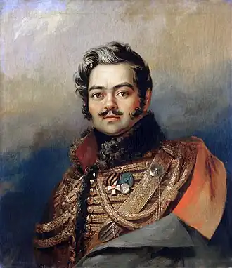 Портрет Дениса Васильевича Давыдова мастерской Джорджа Доу. Военная галерея Зимнего Дворца, Государственный Эрмитаж (Санкт-Петербург)