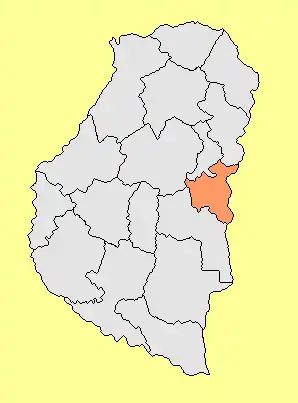 Департамент  Колон на карте