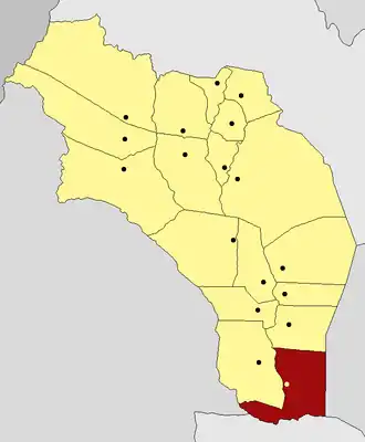 Департамент  Хенераль-Сан-Мартин на карте