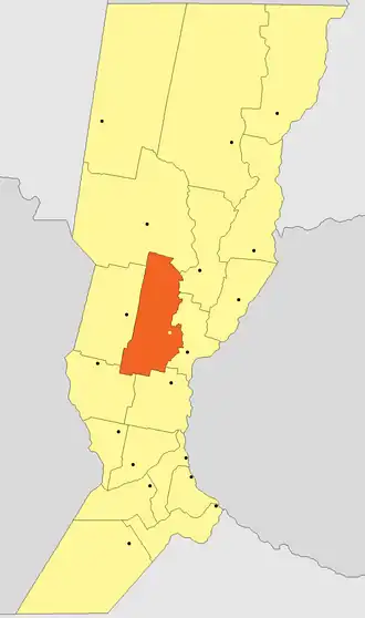 департамент Лас Колоньяс на карте