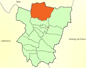 Департамент Транкас на карте