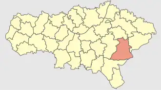 Дергачёвский район на карте