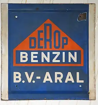 Рекламная вывеска «Деропа» из Музея техники в Зинсхайме