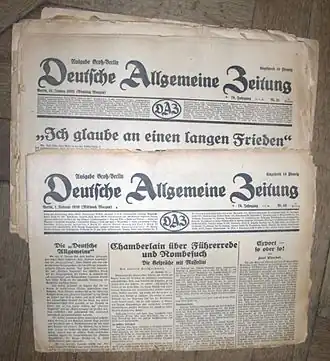 Выпуски DAZ, 1939 г.