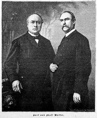 Адольф Мюллер (справа) с братом Карлом