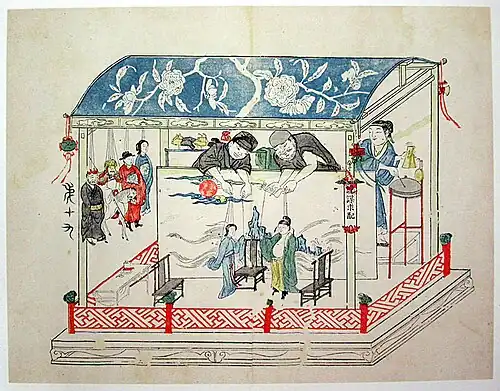 Китайские марионетки на гравюре 1640 года