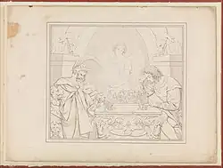 Мориц Ретч. Шахматисты, 1831 (офорт)