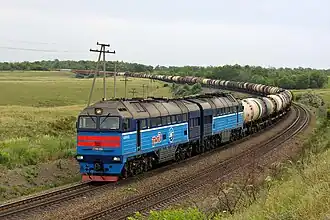 Тепловоз 2ТЭ116У-0030 под Белой Калитвой