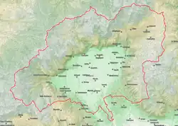 Топографическая карта общины Алмопия