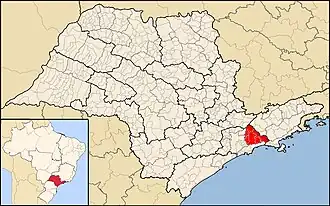 Расположение епархии Можи-дас-Крузиса