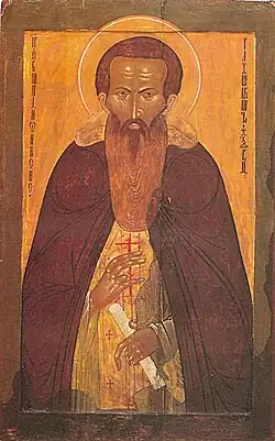 Икона прп. Дионисия из Кирилло-Белозерского монастыря (конец XVII&nbsp;в.)