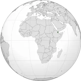 Джибути на карте мира