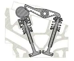 Смешанный привод клапанов — толкателем и коромыслом
