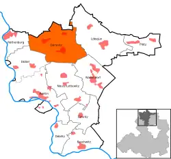 Домниц на карте коммуны
