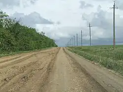 Дорога, ведущая от с. Кордон в с. Пшеняново, — единственная дорога, зимой бывает непроходима по нескольку дней/недель