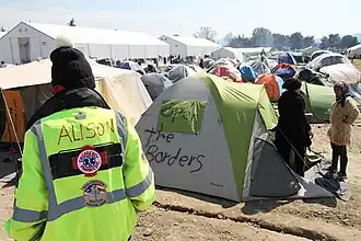 Лагерь беженцев в Идомени