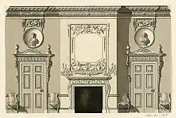 Стена павильона. 1815–1822. Перо, кисть, чёрная акварель