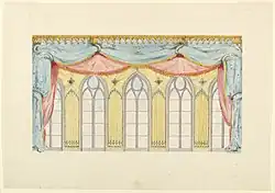 Окна в готическом стиле. 1820. Акварель