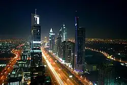 Вид шоссе ночью