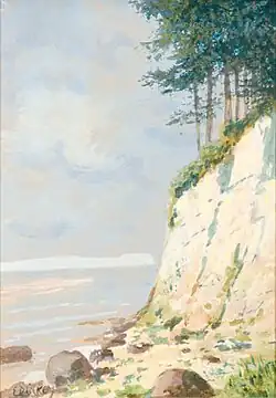 Обрывистый берег моря.