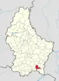 Расположение коммуны на карте Люксембурга