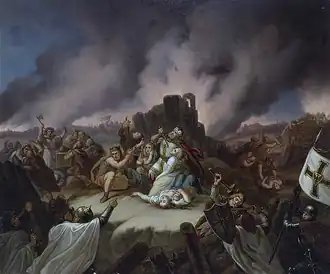 Герцог Маргирис защищает Пиленай от Тевтонского ордена, автор Владислав Маерановский