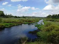 Река Дёржа в селе Погорелое Городище