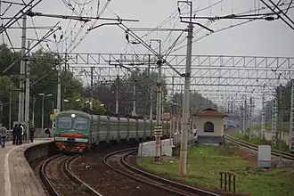 Вид на остановочный пункт со стороны просп. Жуковского, 2014 г.