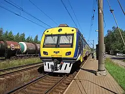 Электропоезд ЭР2T-7115 в Яунолайне