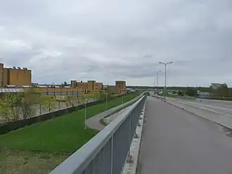 Вид на улицу Суур-Сыямяэ с моста Юхана Смуула