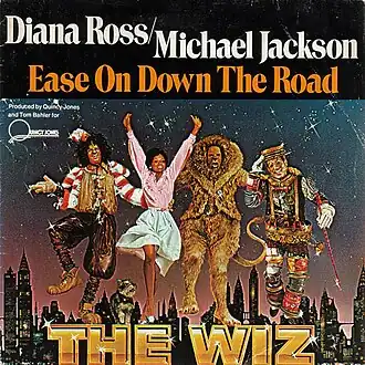 Обложка сингла Дайаны Росс и Майкла Джексона «Ease on Down the Road» (1978)